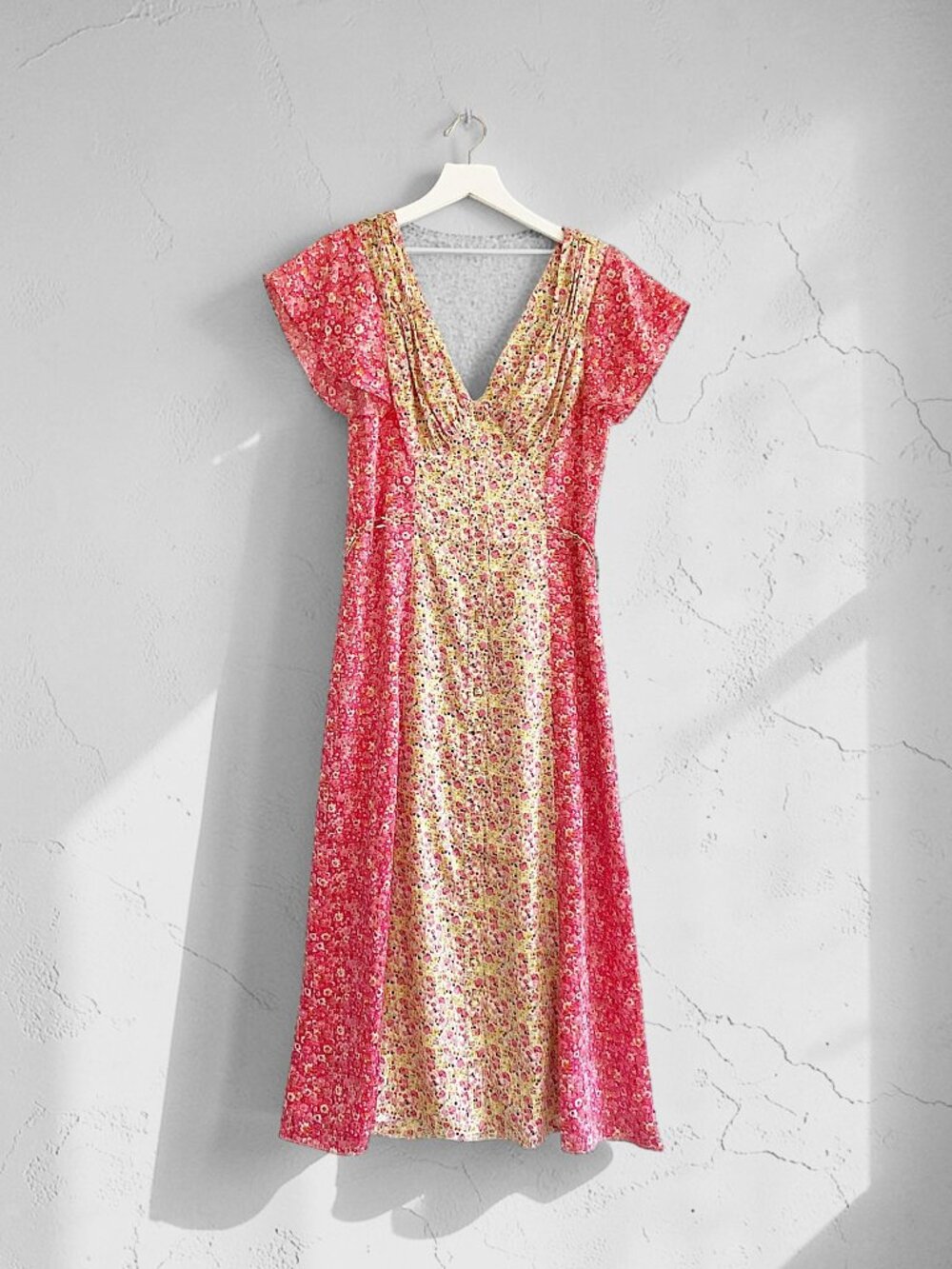 Cinq A Sept Jessica Floral Midi dress, size 4, New with tag, pink multi